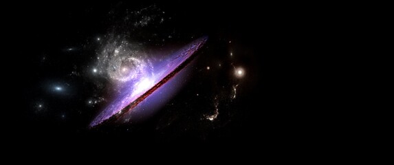 Planets Galaxy Science Fiction Wallpaper Beauty Deep Space Cosmos Physical Cosmology Stock Photos....