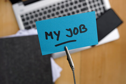 My job written on a memo