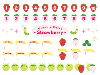 いちごの数字　見出し・アイコンセット