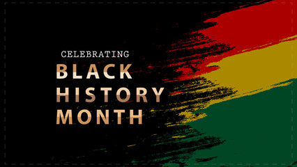 Black History Month, African American History Background Cover banner, poster design vector illustration.
