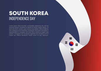 South korea Independence day background banner poster for national celebration on august 15.