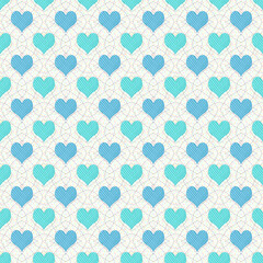 Fototapeta premium seamless light blue heart pattern glitter pattern background,cute pattern wallpaper on white background