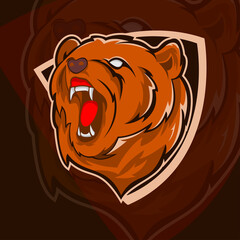 angry bear logo mascot