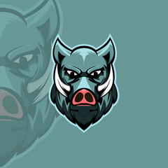 Boar Mascot Logo Template