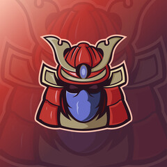 samurai logo mascot template