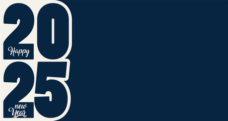 2025 Happy New Year in golden design, Holiday greeting card design