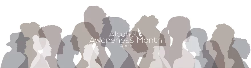 Fotobehang Alcohol Awareness Month banner. © Stafeeva