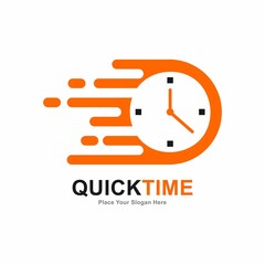 Fast time vector logo design. Suitable for time symbol