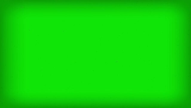Noise animation of old film ( green background for chroma key use)