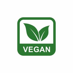 100% vegan logo vector badge. Suitable for product label