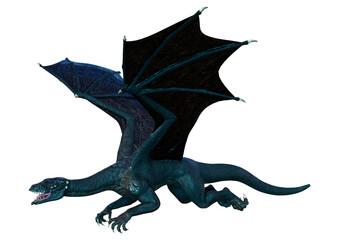 Fototapeta premium 3D Rendering Fairy Tale Dragon on White