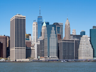 Fototapeta na wymiar Lower Manhattan skyline, view from Brooklyn.