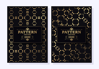 black and gold pattern cover design