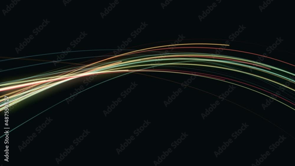 Poster abstract slow motion swirling strings particles background loop/ 4k animation of an abstract wallpap