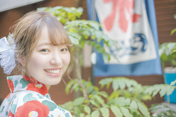 浴衣女性