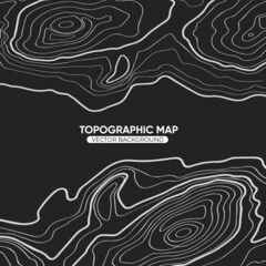 Background Topographic plan. Contour line map. Traces of the terrain grid display the terrain.  Topographic pattern texture.  Elevation graphic contour height lines. Topographic map. Vector