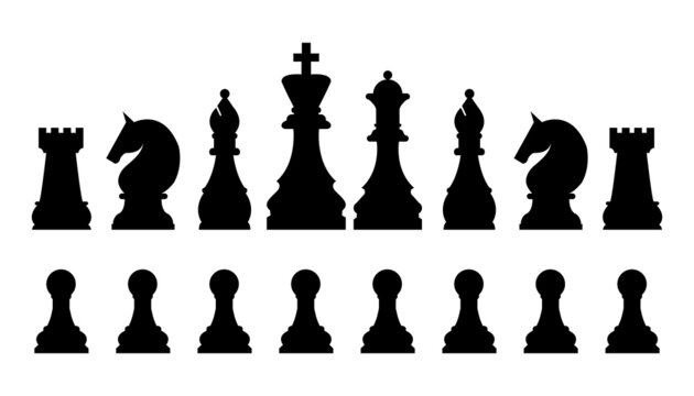 Download Chess Board with King and Queen Pieces PNG Online