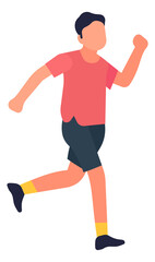 Fototapeta na wymiar Man jogging. Running guy in sportswear training for race