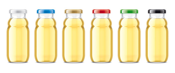 Set of Glass Bottles on background. 