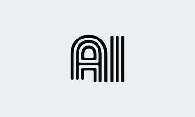AI lines letter icon design. Creative modern letters icon, Premium vector illustration.