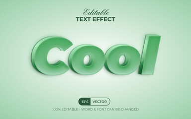 Cool text effect green style theme. Editable text effect