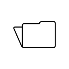 Folder line icon, vector outline logo isolated on white background