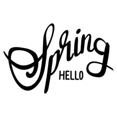 Spring. Trendy script lettering design