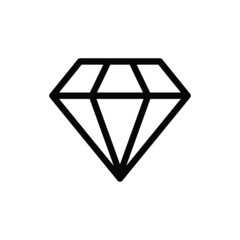 Diamond icon vector, UI sign.