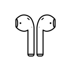 Earphone icon vector, UI sign.