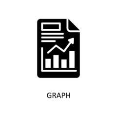 Graph Vector Solid Icon Design illustration. Banking and Payment Symbol on White background EPS 10 File