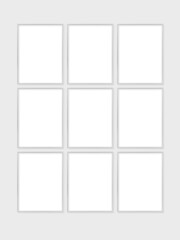 Layout with 9 silver frame