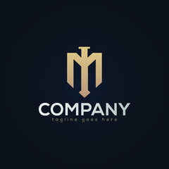 Fototapeta premium M Letter Monogram Logo Concept Design