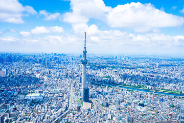 東京スカイツリー・空撮写真