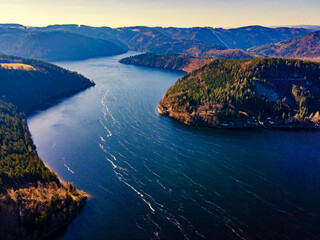 The Hohenwarte reservoir, also known as the 