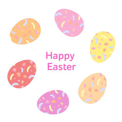 Easter eggs icons. Vector illustration. Happy Easter
