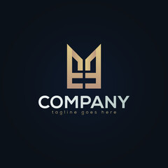 Fototapeta premium M Letter Monogram Logo Concept Design
