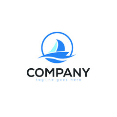 Sail, Sail Boat, Yatch, Ship Logo Concept Design