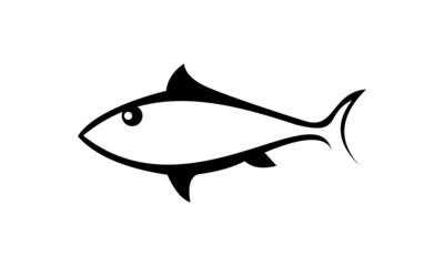 simple lineart fish vector