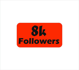 8k followers Orange vector, icon, stamp, logo illustration