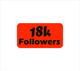 18k followers Orange vector, icon, stamp, logo illustration