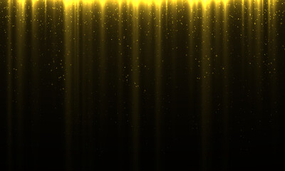 Garland light gold glitter hanging vertical lines