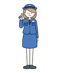 指を差す警察　女性