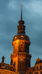 After sunset. Historic Center, Dresden, Germany.