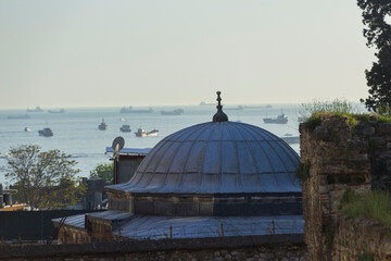 Obraz premium Beautiful cityscape of with historic minarets Istanbul, Turkey