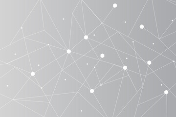 Network abstract connection isolated on gray background. Network technology background with dots and lines. Ai background. Modern abstract concept. Ai background vector, network technology	