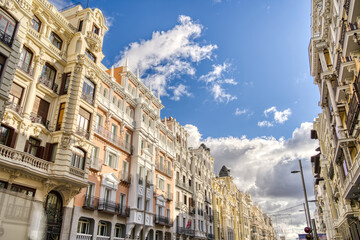 Fototapeta na wymiar Madrid Gran Via, HDR Image