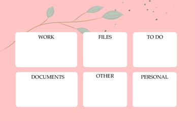 Minimalist Desktop Organizer Wallpaper