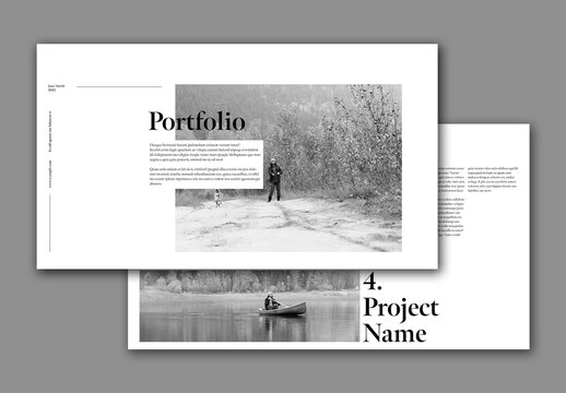 Black and White Portfolio Layout