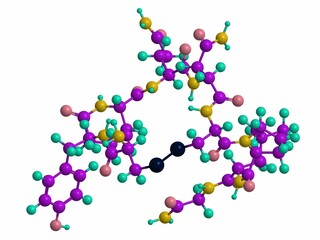 Molecular structure of hormone oxytocin