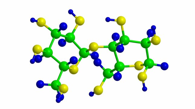 Molecular structure of maltose, 3D rendering